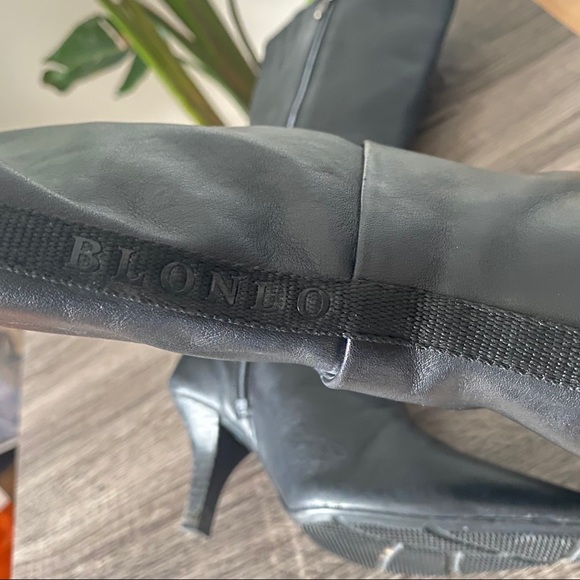 Blondo Black Kitten Heel Tall Boots Size 7 - Picture 7 of 10